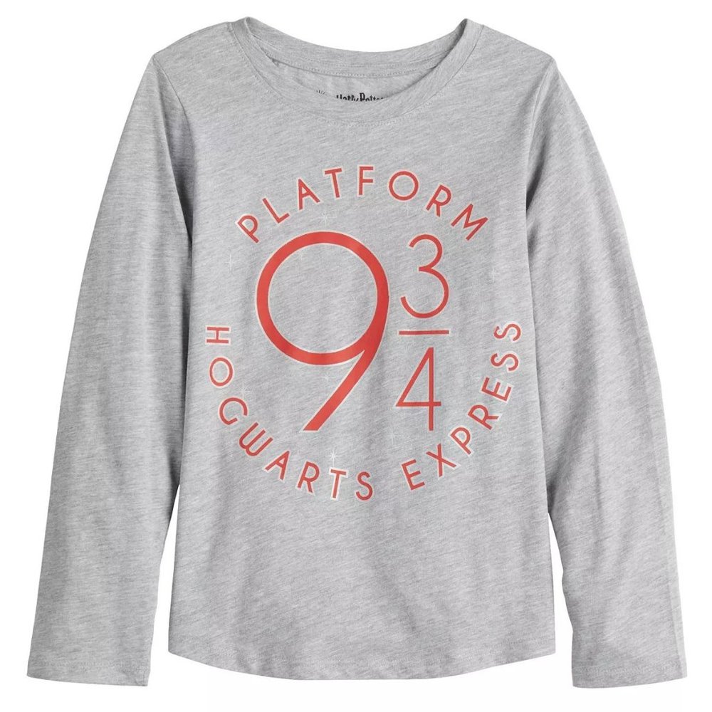 Girls Harry Potter Platform 9 3/4 Long-Sleeve Graphic Tee Size Small